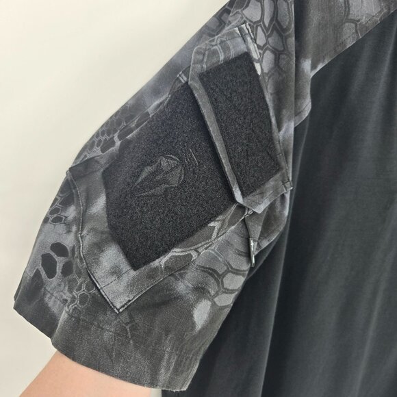 Kryptek mens size XL Black camo Tactical short sleeve rugby rugged ventilated - Picture 2 of 8